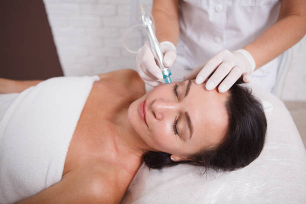 During Gold Tip Facial