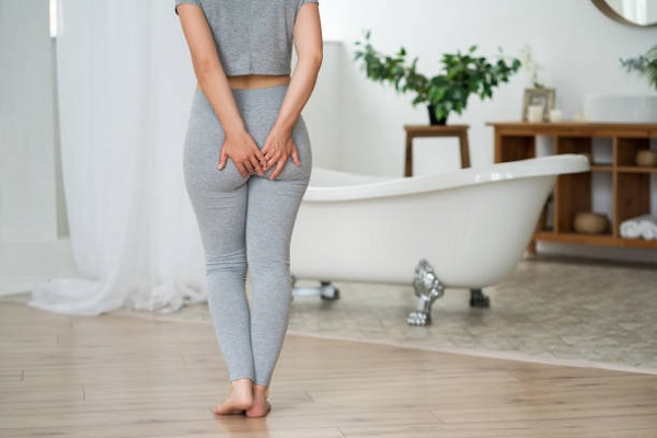 female patient after a buttock augmentation procedure