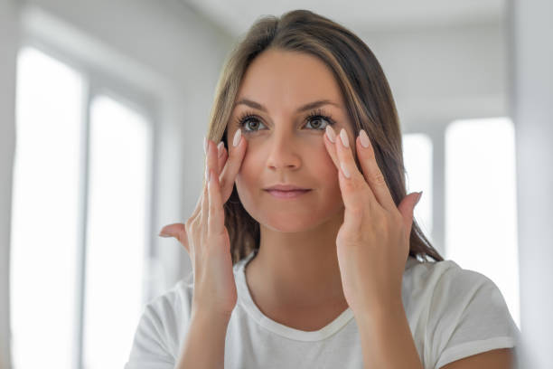 Woman doing skincare