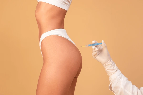 sculptra-nonsurgical-buttocks-lift-procedure Non-surgical buttocks lifting using Sculptra injection, enhancing volume and contour for a sculpted look