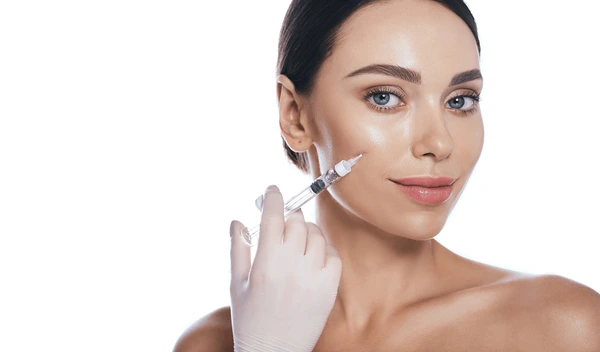 Dermatologist administering dermal filler injection, highlighting similar procedures to Restylane Defyne for facial contouring