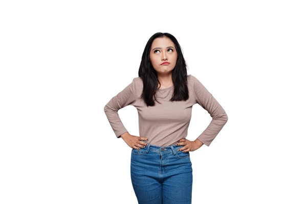 A young girl with a thoughtful expression, considering her suitability for GenesisV Laser Treatment.