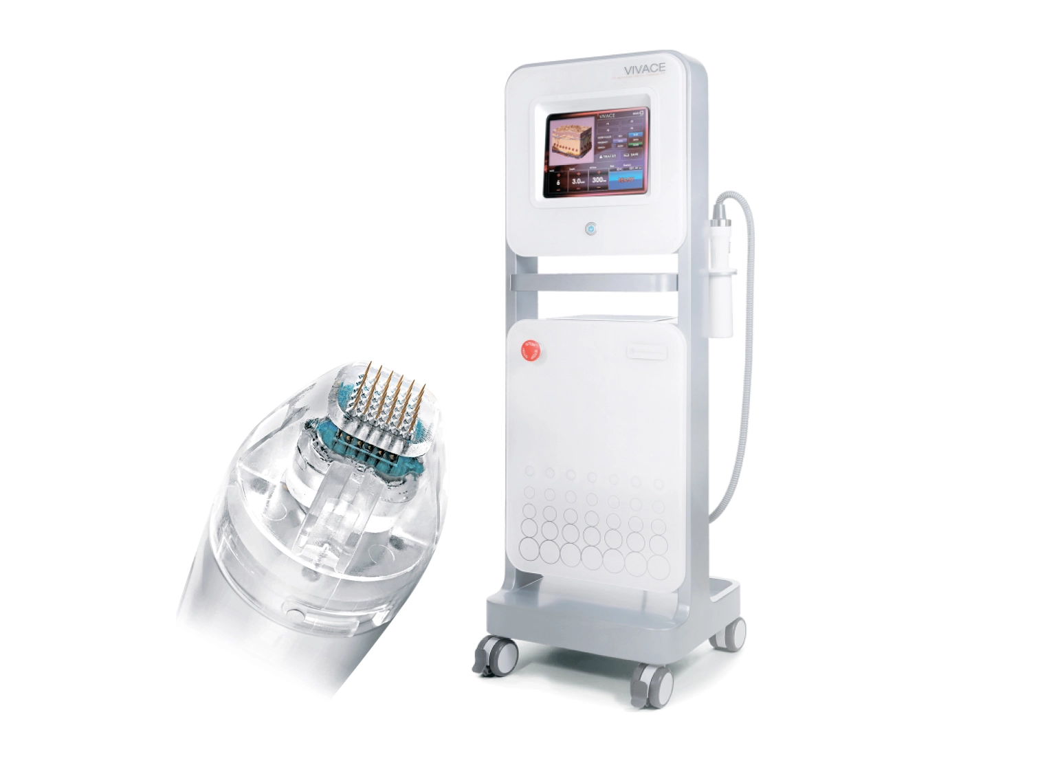 vivace-microneedling-skin-rejuvenation-device Vivace Microneedling device for skin rejuvenation treatments.